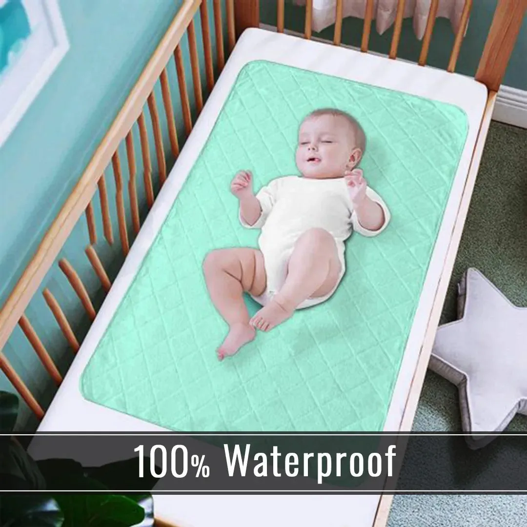 100% Waterproof Ultra Soft Export Quality Kids Under Pad In Green Color