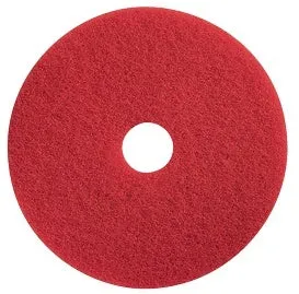 10" Red Floor Scrubbing Pads - Case of 5