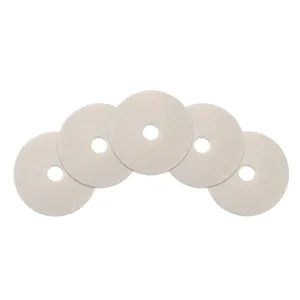 10" White Floor Polishing & Buffing Pads - Case of 5