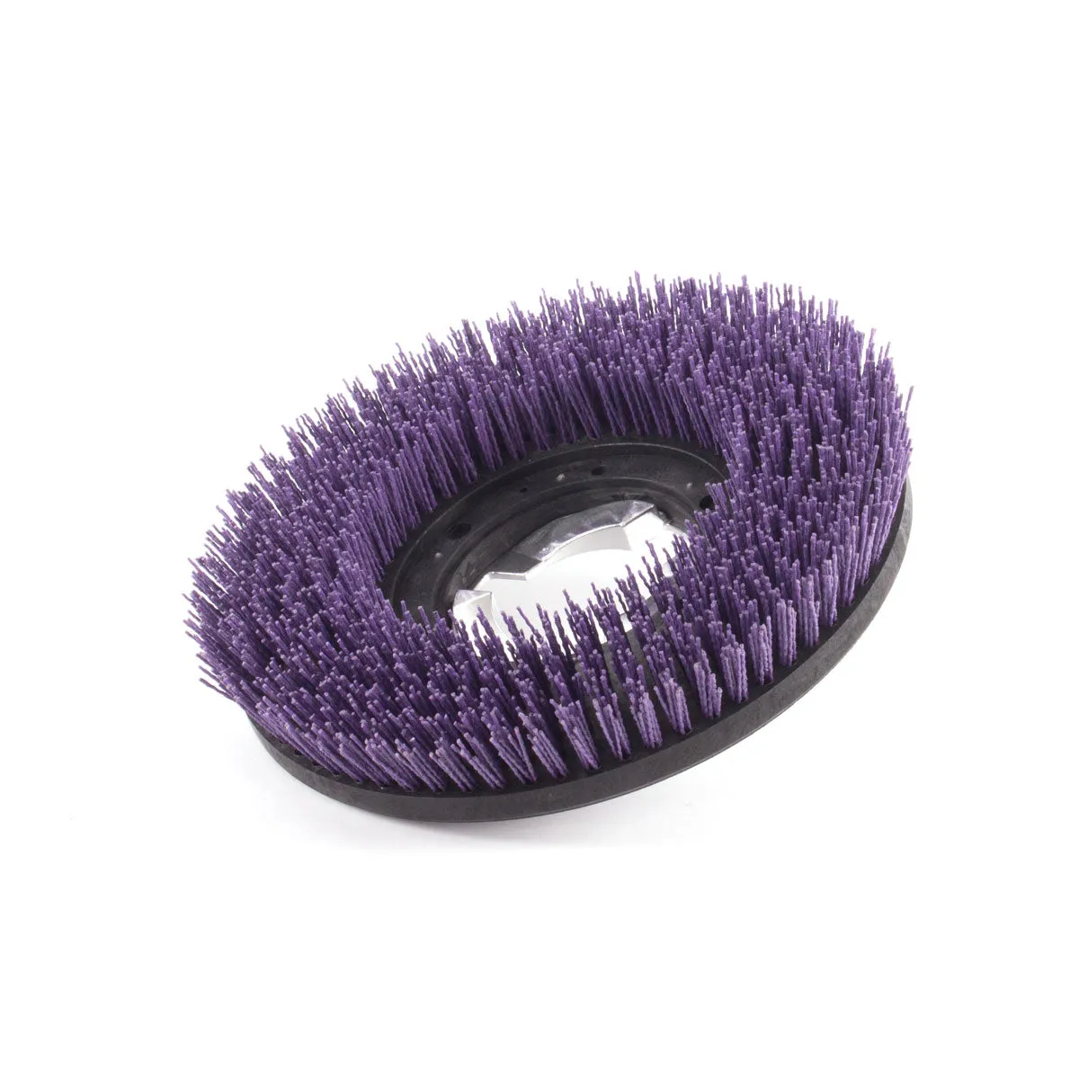 13" Floor Buffer Extra Heavy Duty Floor Stripping Brush w/ 46 Grit Impregnated Purple Nylon Bristles (11" Actual Diameter)