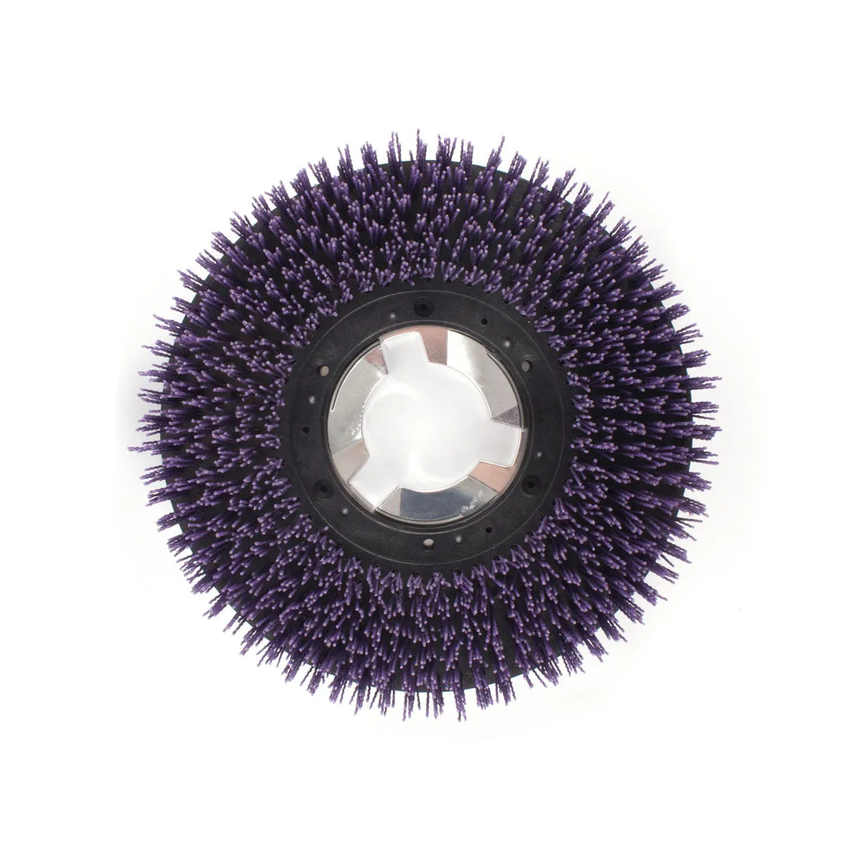 13" Floor Buffer Extra Heavy Duty Floor Stripping Brush w/ 46 Grit Impregnated Purple Nylon Bristles (11" Actual Diameter)