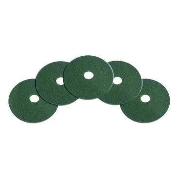 15" Green Heavy Duty Floor Scrubbing Pads - Case of 5