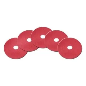 17" Red Floor Buffing & Scrubbing Pads - Case of 5