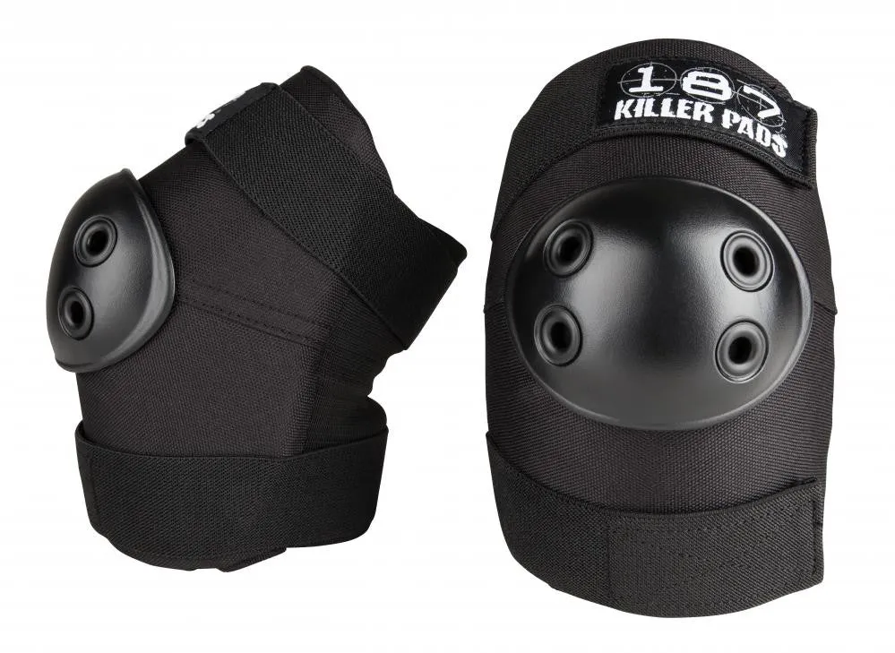 187 Killer Pads Adult Knee & Elbow Pad Set Combo Pack - Black