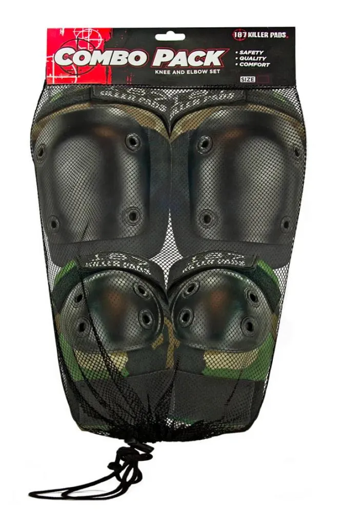 187 Killer Pads Adult Knee & Elbow Sets Camouflage