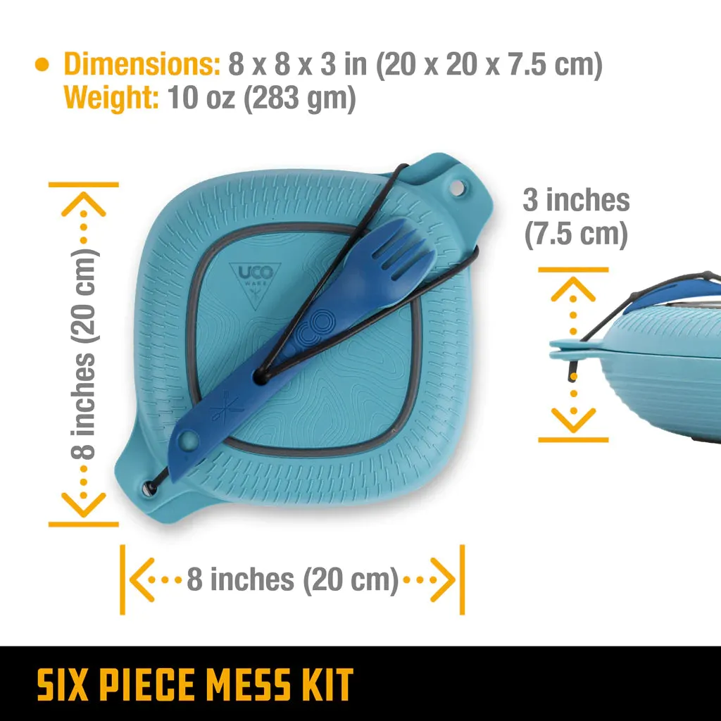 6 PIECE MESS KIT - MULTIPLE COLORS