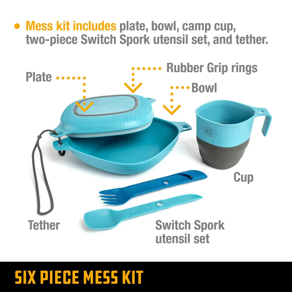 6 PIECE MESS KIT - MULTIPLE COLORS