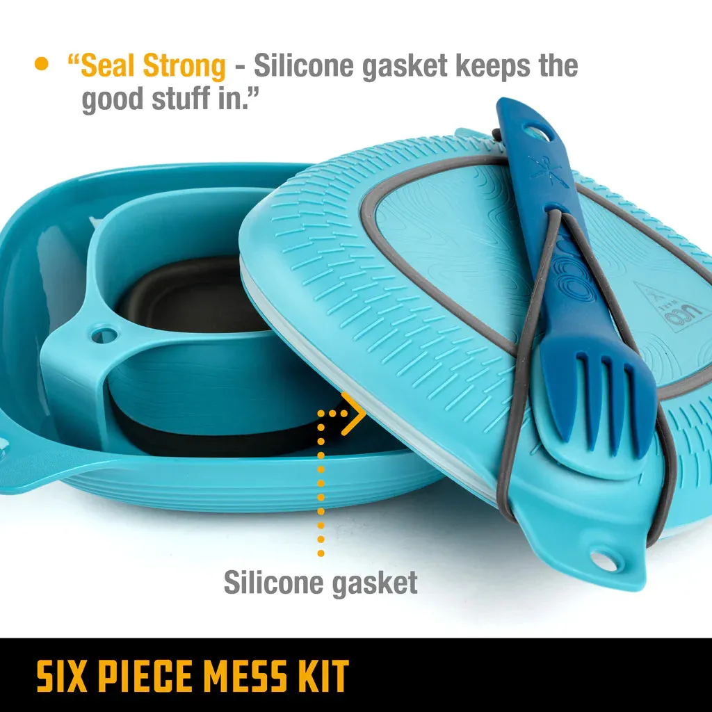 6 PIECE MESS KIT - MULTIPLE COLORS