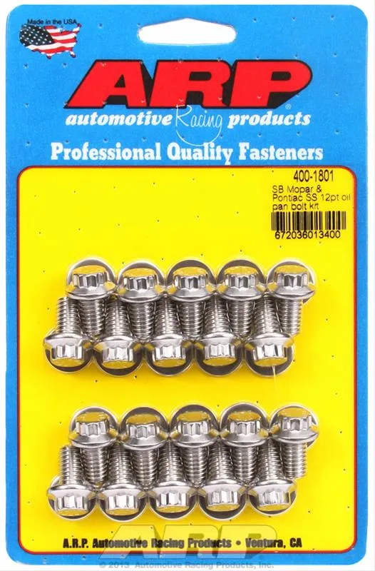 ARP Oil Pan Bolt Kits 400-1801