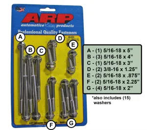 ARP Timing Cover Bolt Kits 454-3202