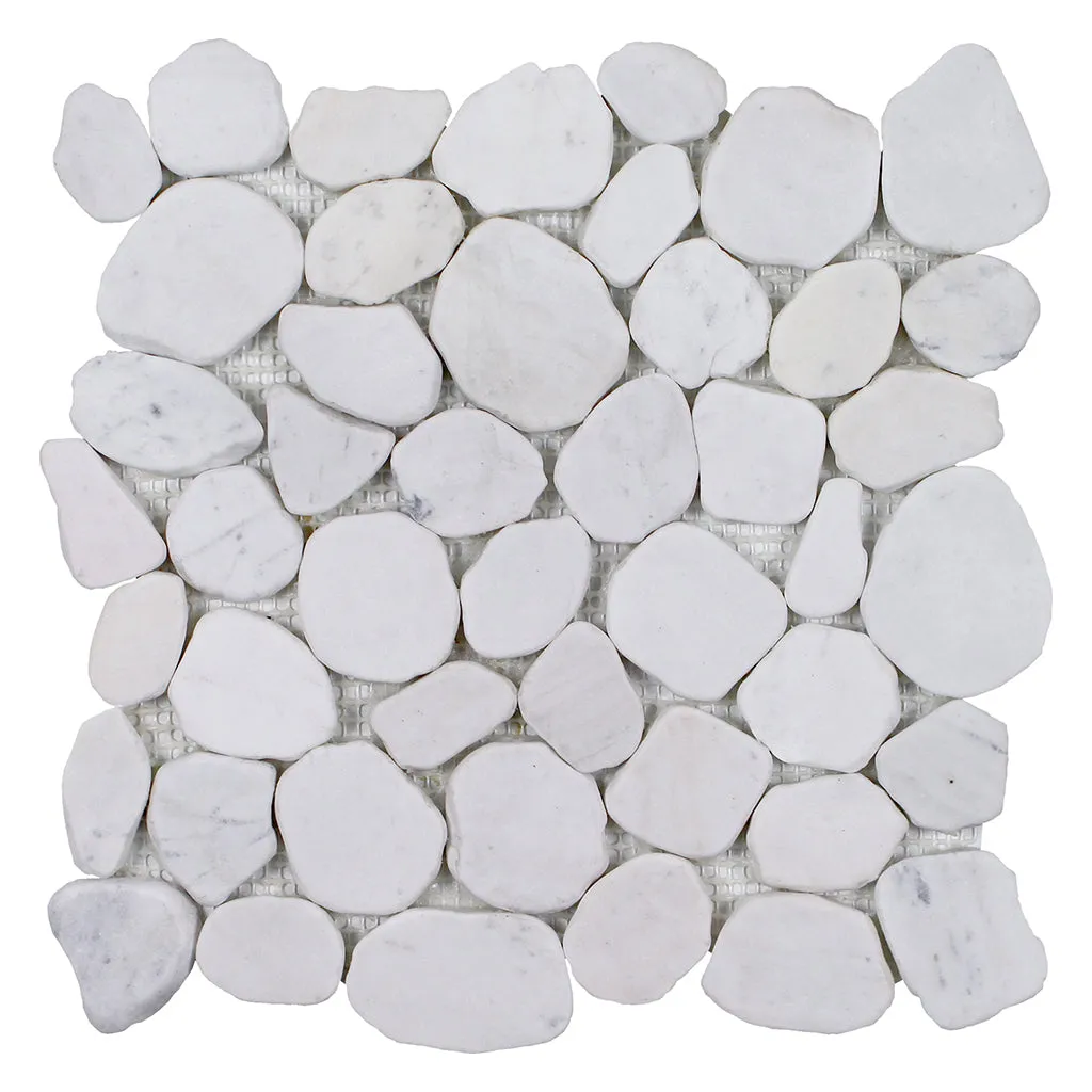 Beach Stones White - Pebble Tile