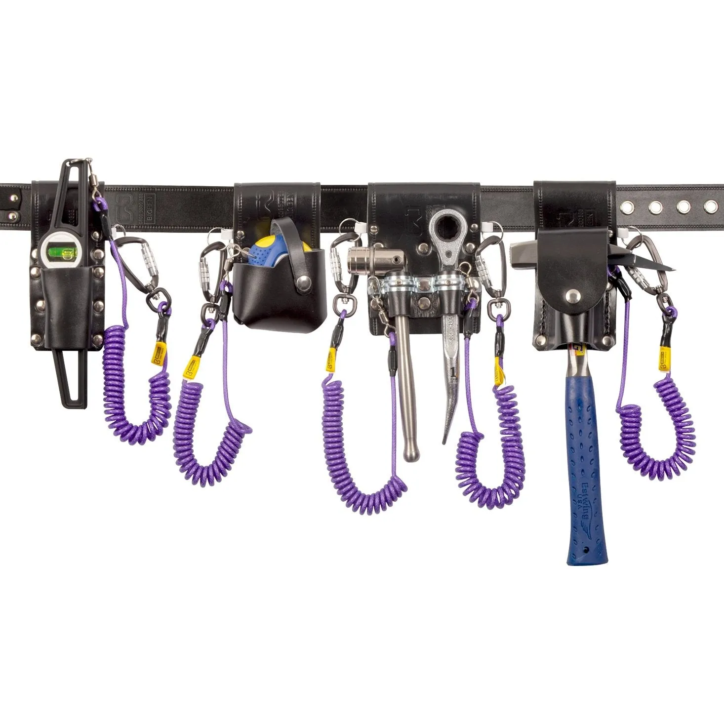 BIGBEN® Deluxe Tool Belt Kit with Tethered Tools & Hammer