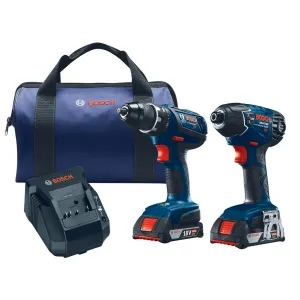 Bosch CLPK232A-181 18V Lithium-Ion Cordless Drill Driver / Impact Combo Kit (2.0