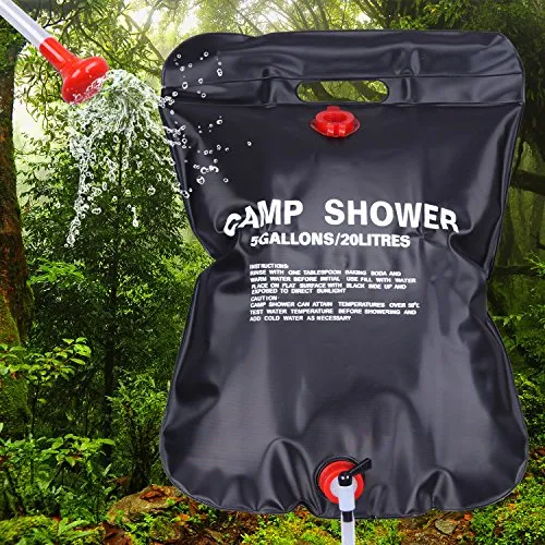 CARTMAN Portable Solar Camping Shower Bag, 5 Gallons for Outdoor Traveling Hiking Summer Shower