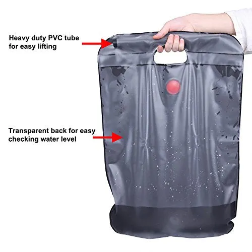 CARTMAN Portable Solar Camping Shower Bag, 5 Gallons for Outdoor Traveling Hiking Summer Shower