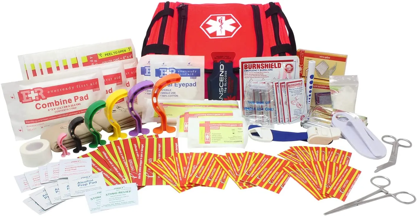 Dixie EMS First Responder Fully Stocked Trauma First Aid Kit