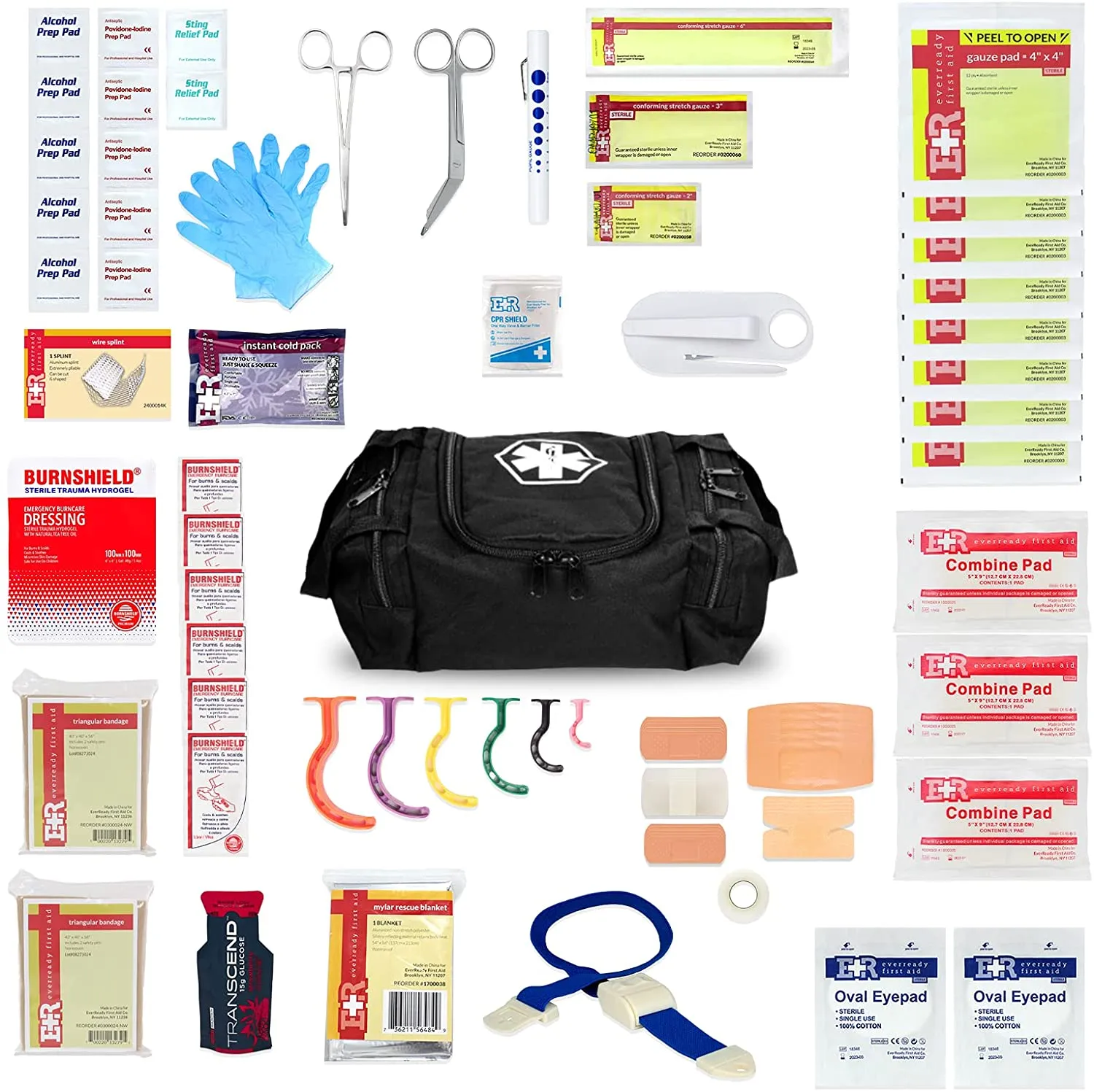 Dixie EMS First Responder Fully Stocked Trauma First Aid Kit