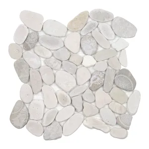 Fossil Light - Shaved Pebble Tile