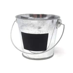 Galvanized Metal Buckets with Chalkboard Label