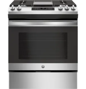 JGSS66SELSS GE® 30" Slide-In Front Control Gas Range