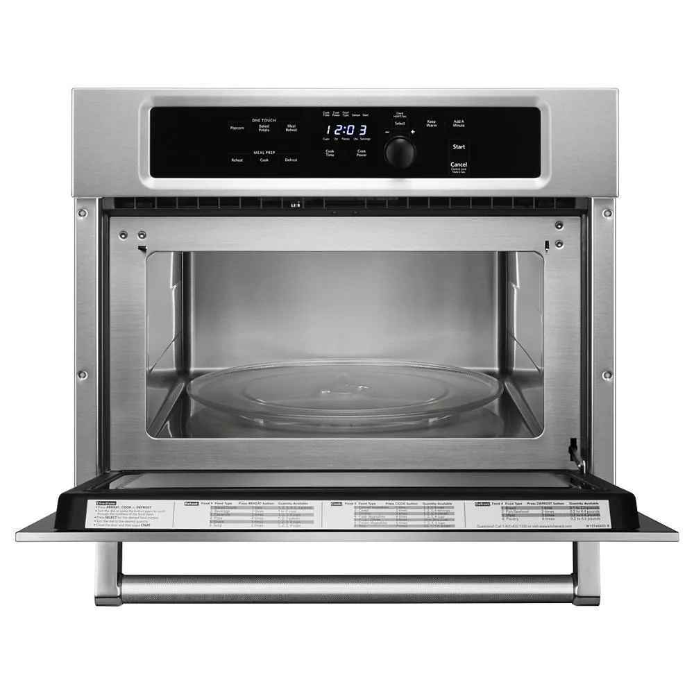 Kitchenaid KMBS104ESS 24" Built In Microwave Oven with 1000 Watt Cooking