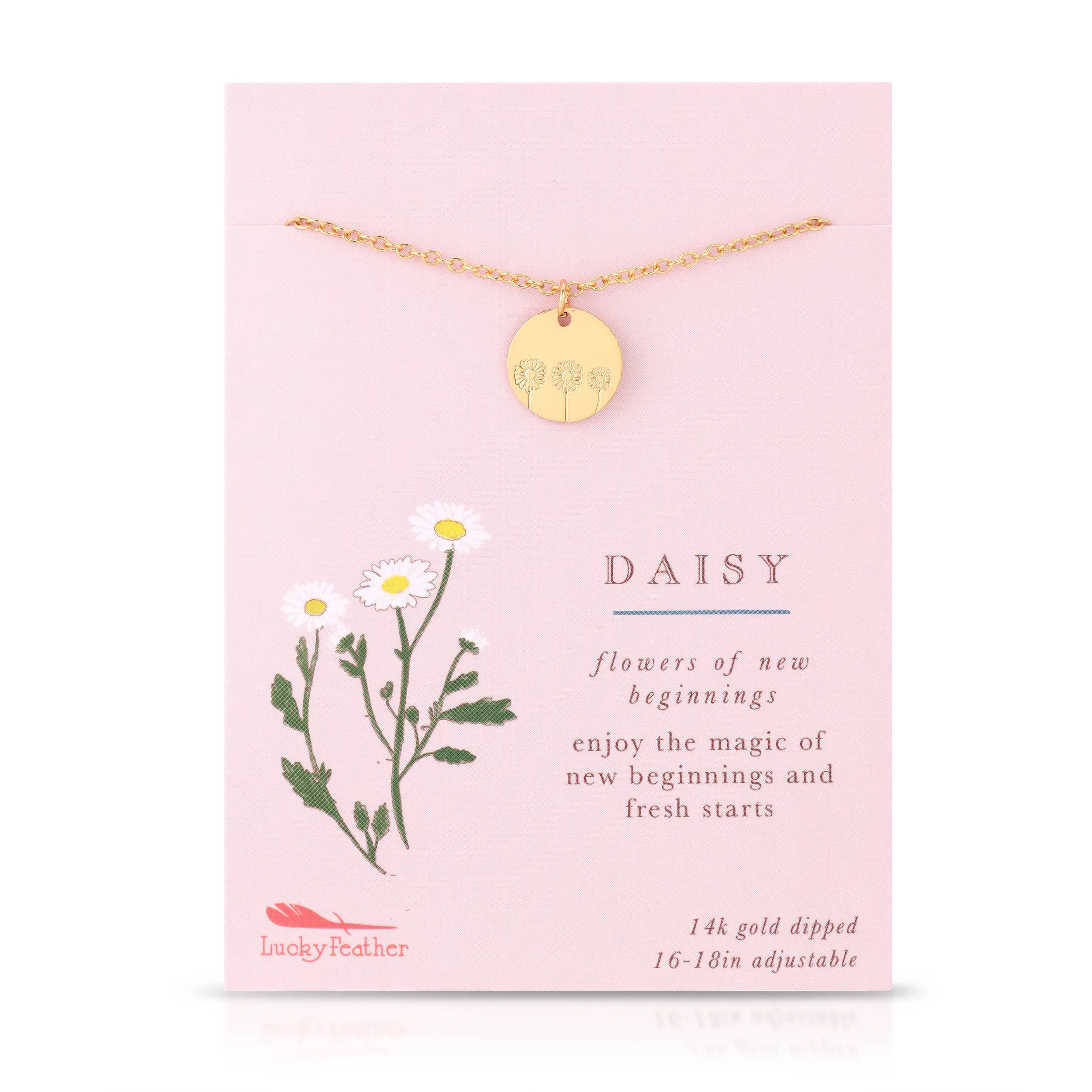 Lucky Feather - Botanical Necklace - Daisy