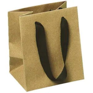 Manhattan Twill Handle Chelsea Kraft Shopping Bags-5.0 x 4.0 x 6.0