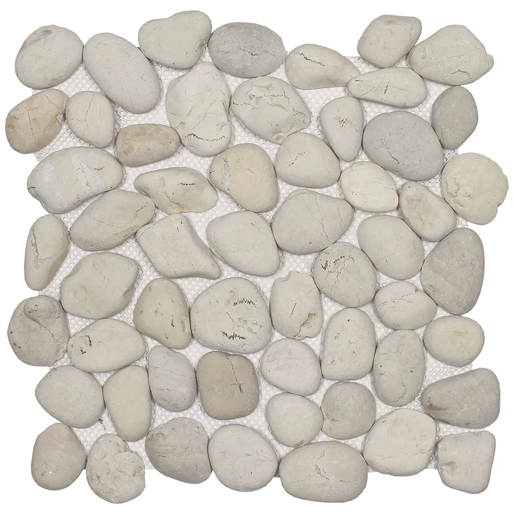 Ocean Stone Classic White - Pebble Tile