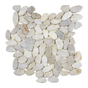 Ocean Stone Ivory - Shaved Pebble Tile