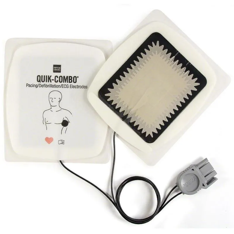 Physio-Control Pacing/Defibrillation/ECG Electrode Pads with Quik-Combo, Adult Size