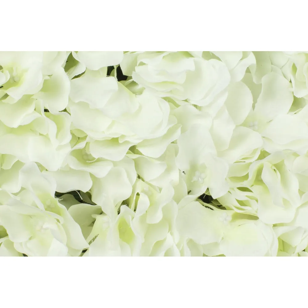 Silk Hydrangeas Flower Wall Backdrop Panel - Cream