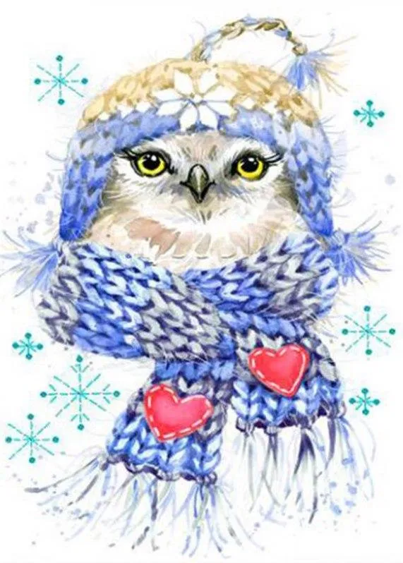 Snow Cute in Blue Diamond Painting Kit