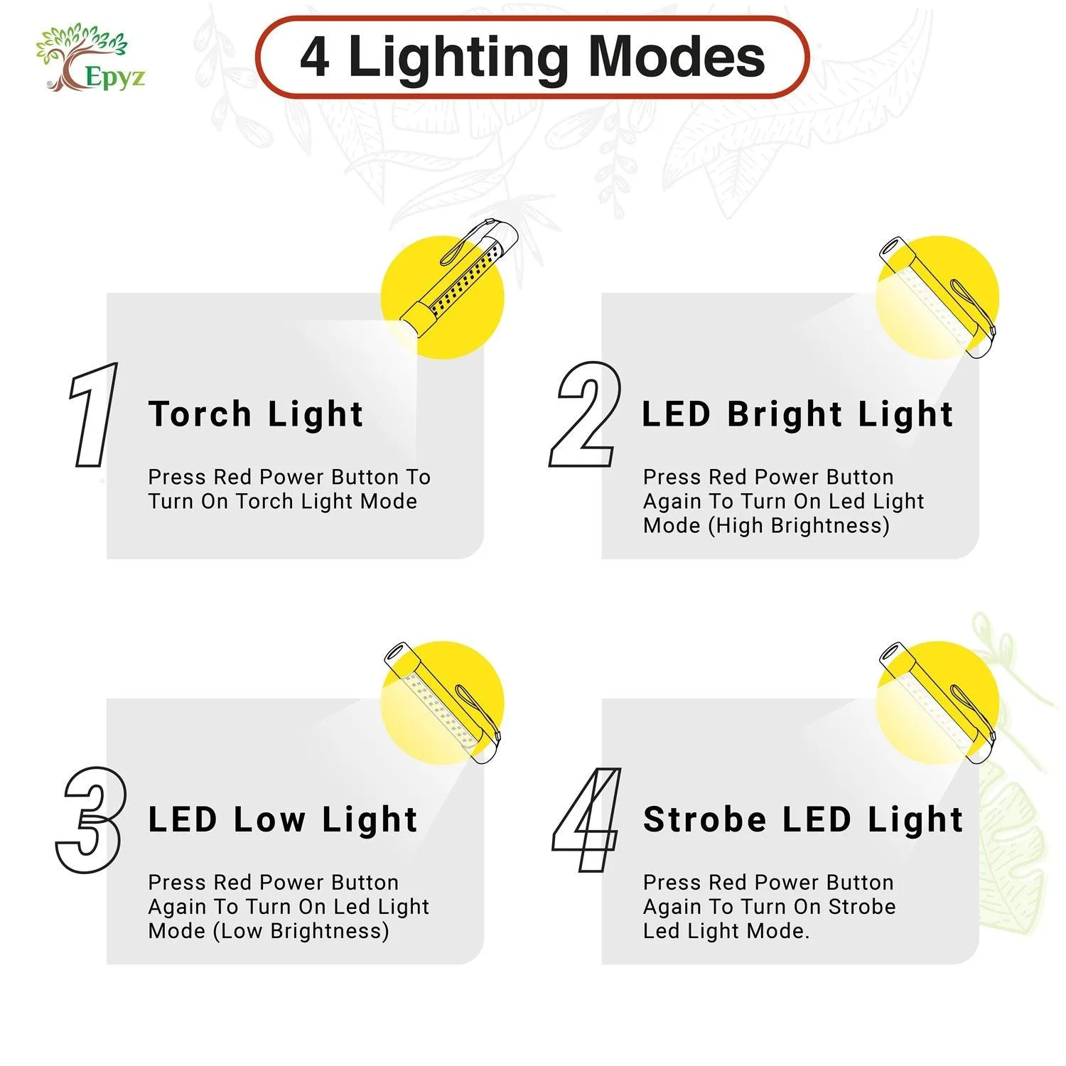 Solar Light Outdoor Rechargeable LED Tube Lights