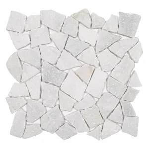 Sparkly White - Flat Stone Pebble Tile