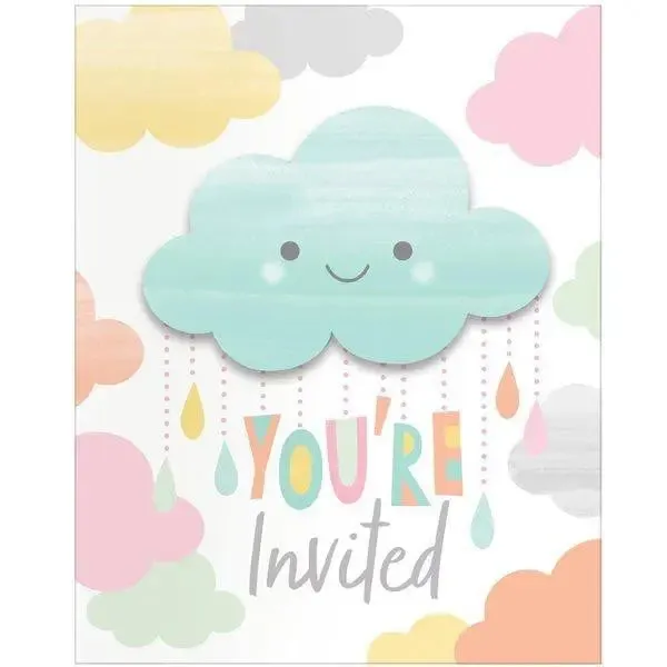 Sunshine Baby Shower Invitations - 8 Pkt