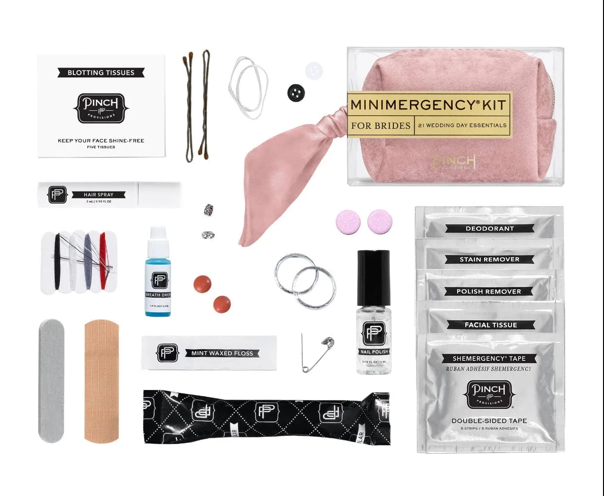 Velvet Minimergency Kits for Brides in Blush